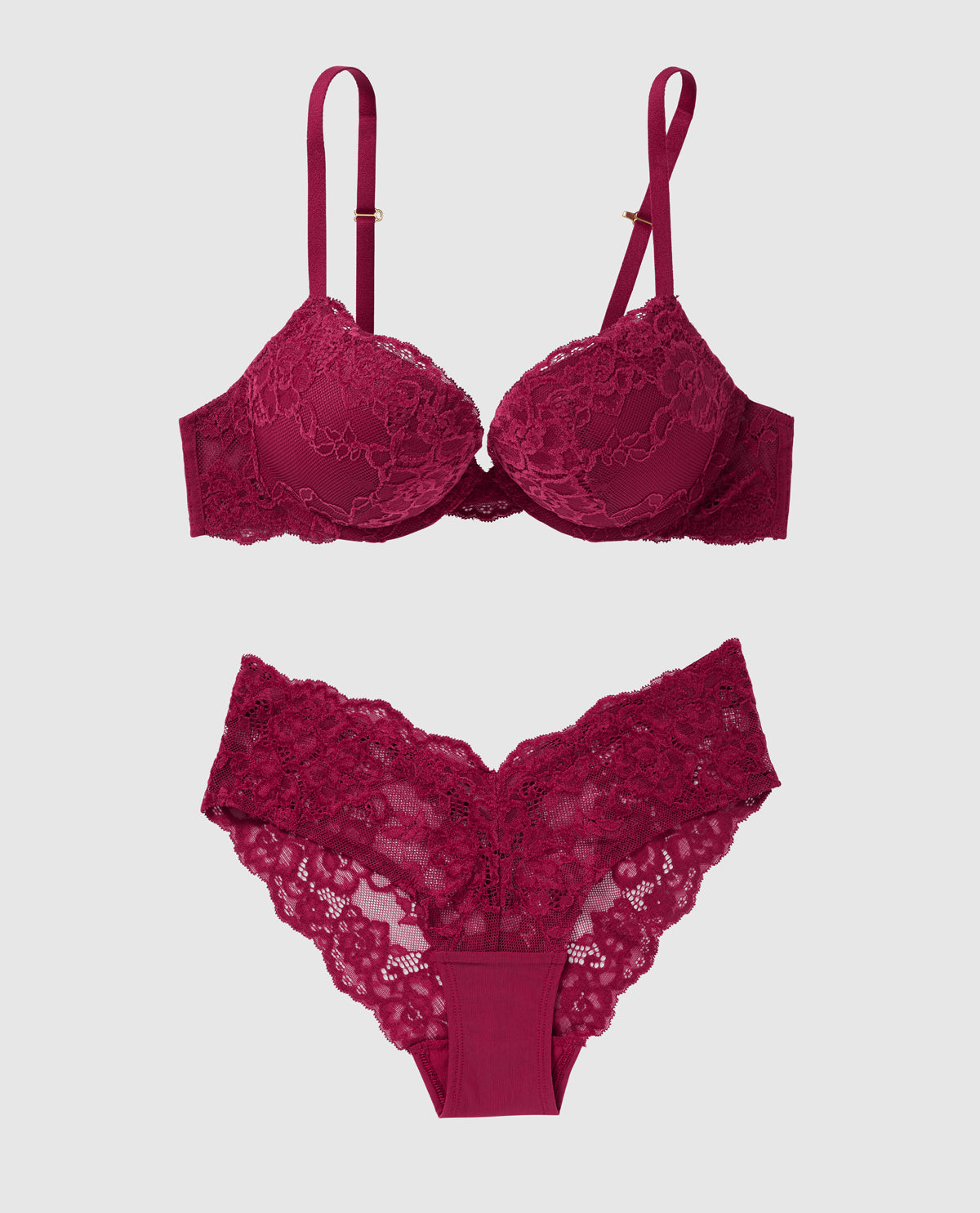 La Senza Push Up Bra with Lace Overlay