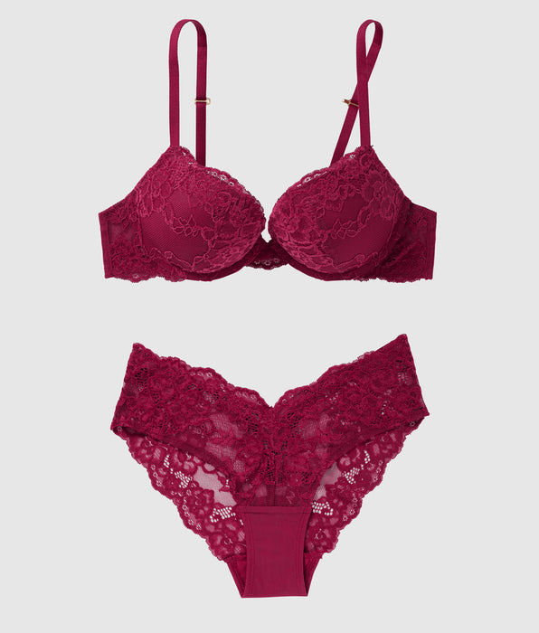 La Senza Push Up Bra with Lace Overlay