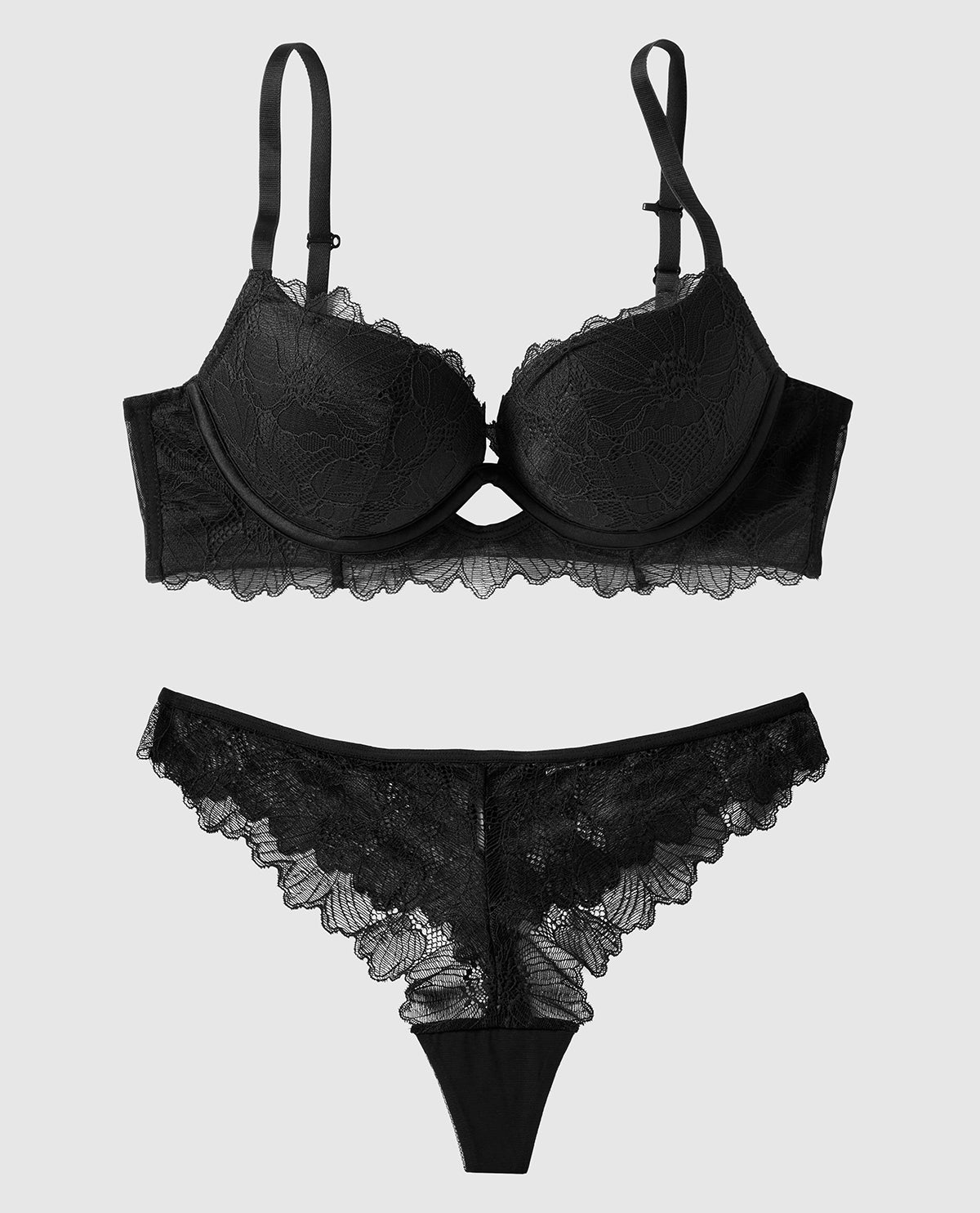 La Senza Push Up Bra with Lace Overlay