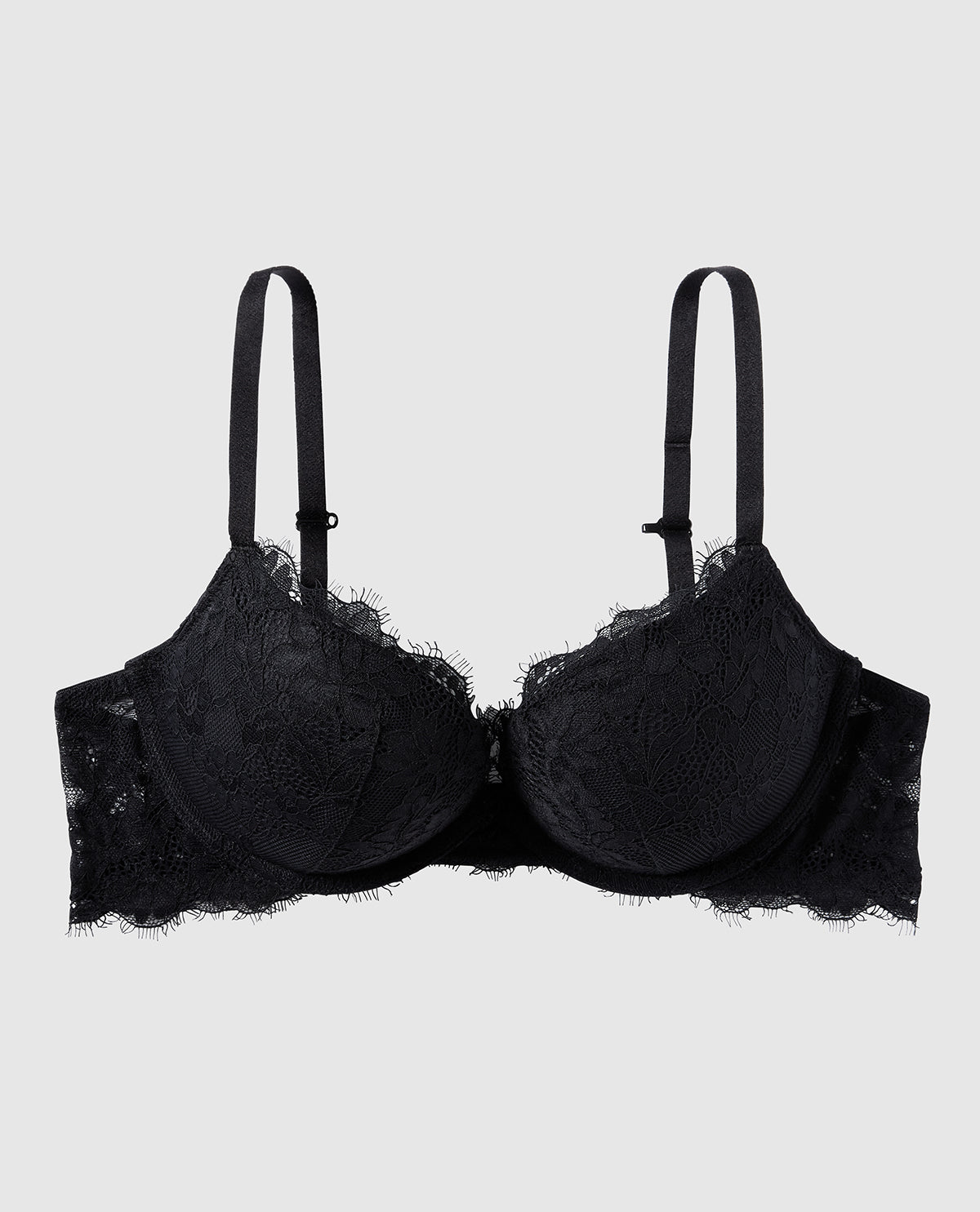 La Senza Push Up Bra with Allover Lace in Black