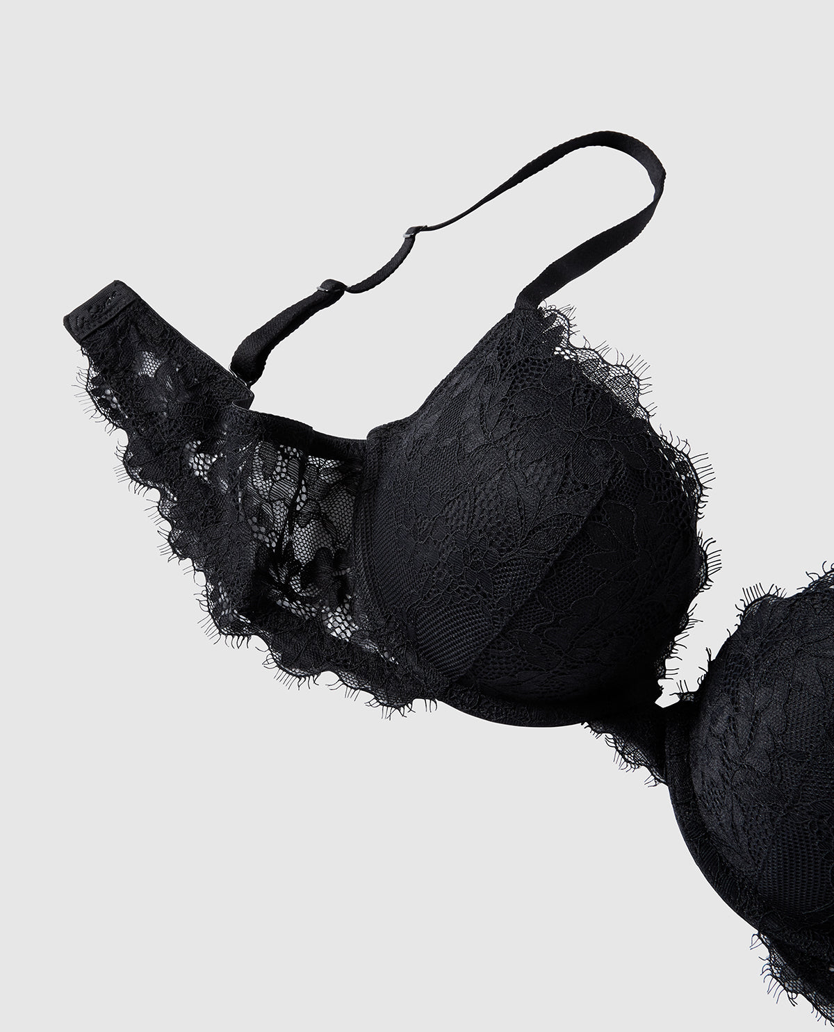 La Senza Push Up Bra with Allover Lace in Black