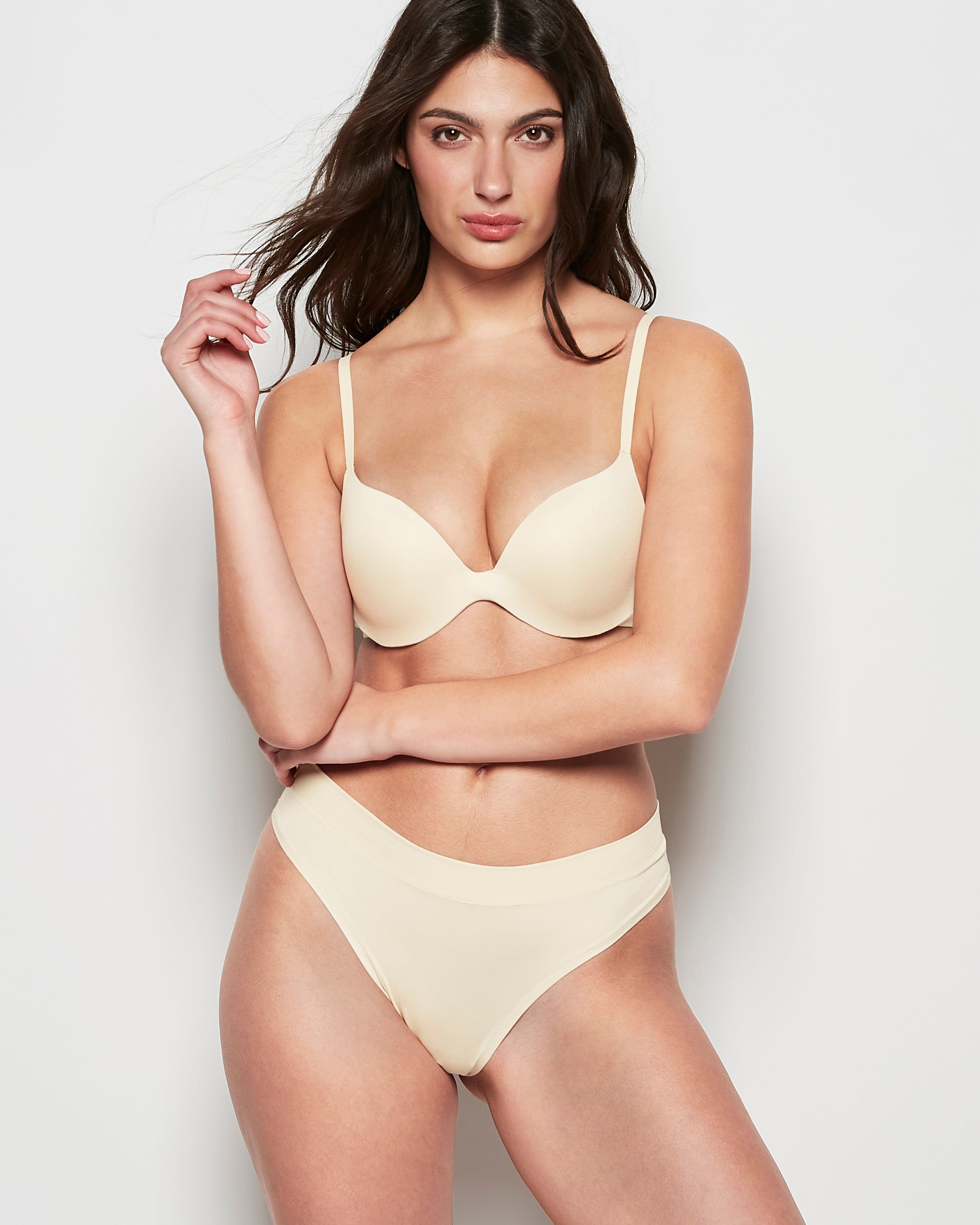 La Senza Smooth Comfort Push Up Bra in Oatmeal Heather