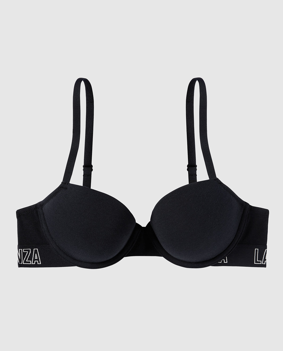 La Senza Cotton Lightly Lined Demi Bra in Black