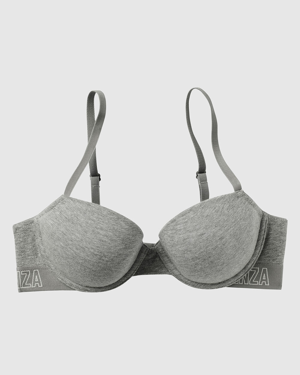 La Senza Cotton Lightly Lined Demi Bra in Chill Grey