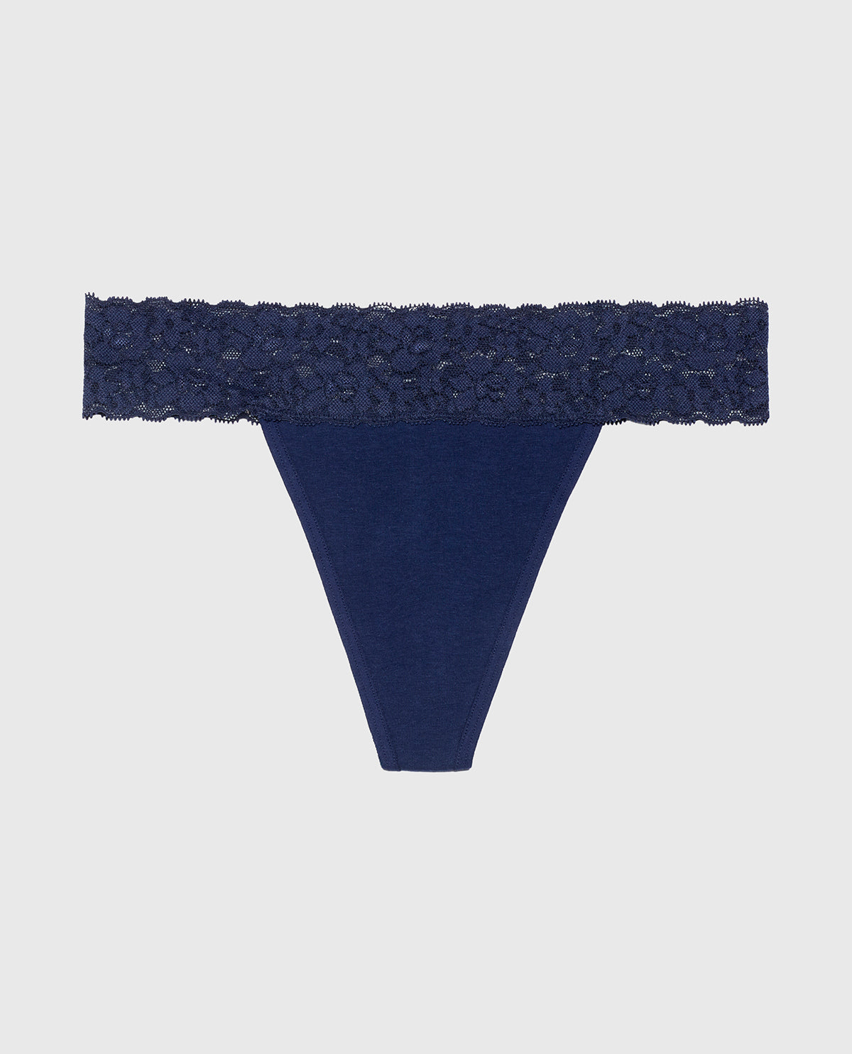 La Senza Thong Panty With Lace Trim in Russian Ruby