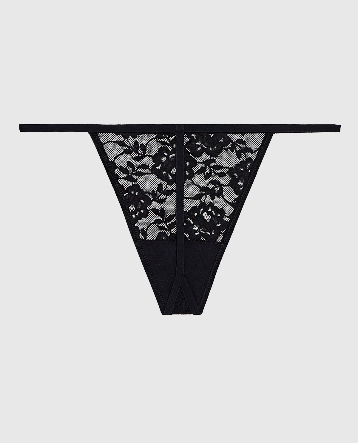 La Senza Lace G-String Panty in Tuxedo Black