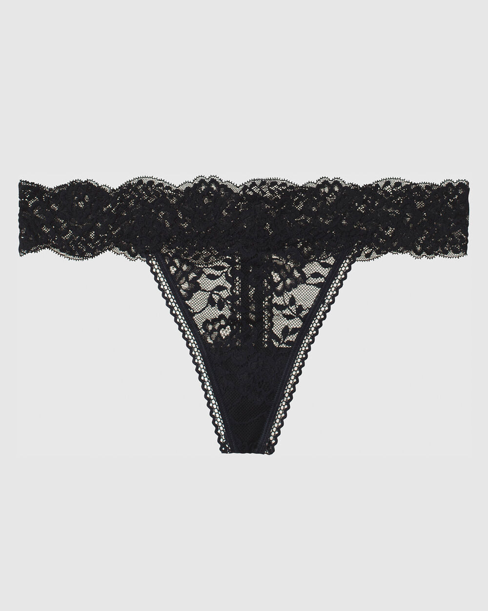La Senza Thong Panty in Tuxedo Black