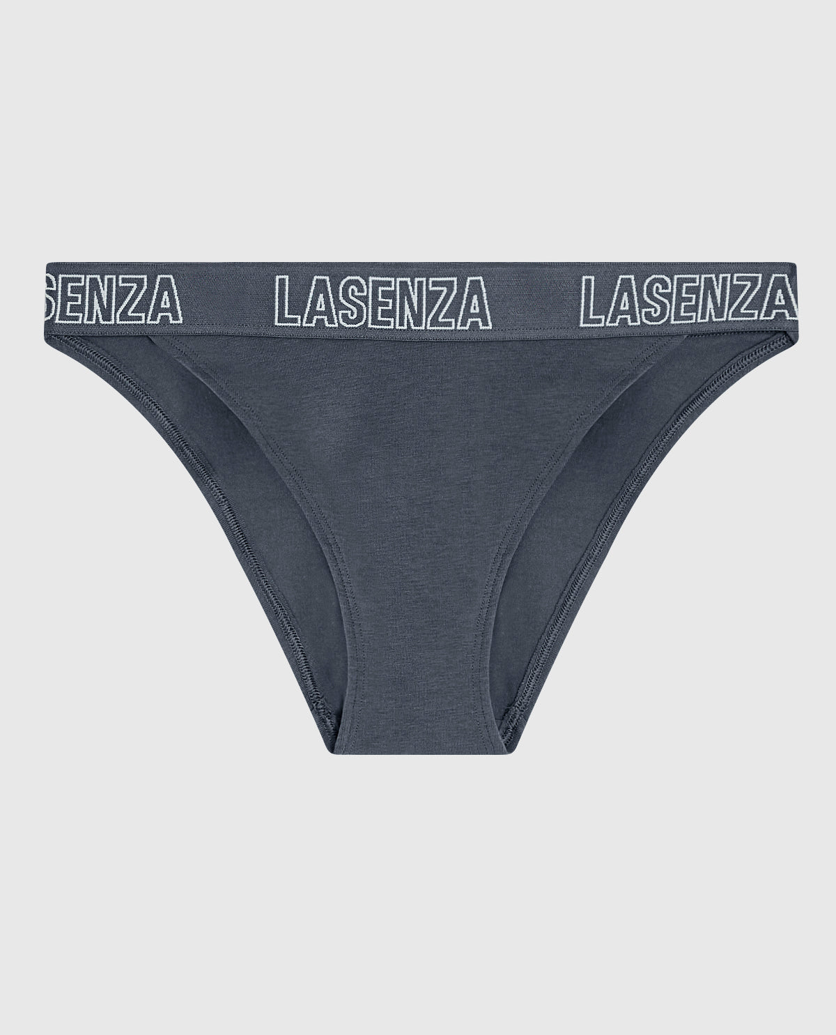 La Senza High Leg Cheeky Logo Panty in Stormy Weather