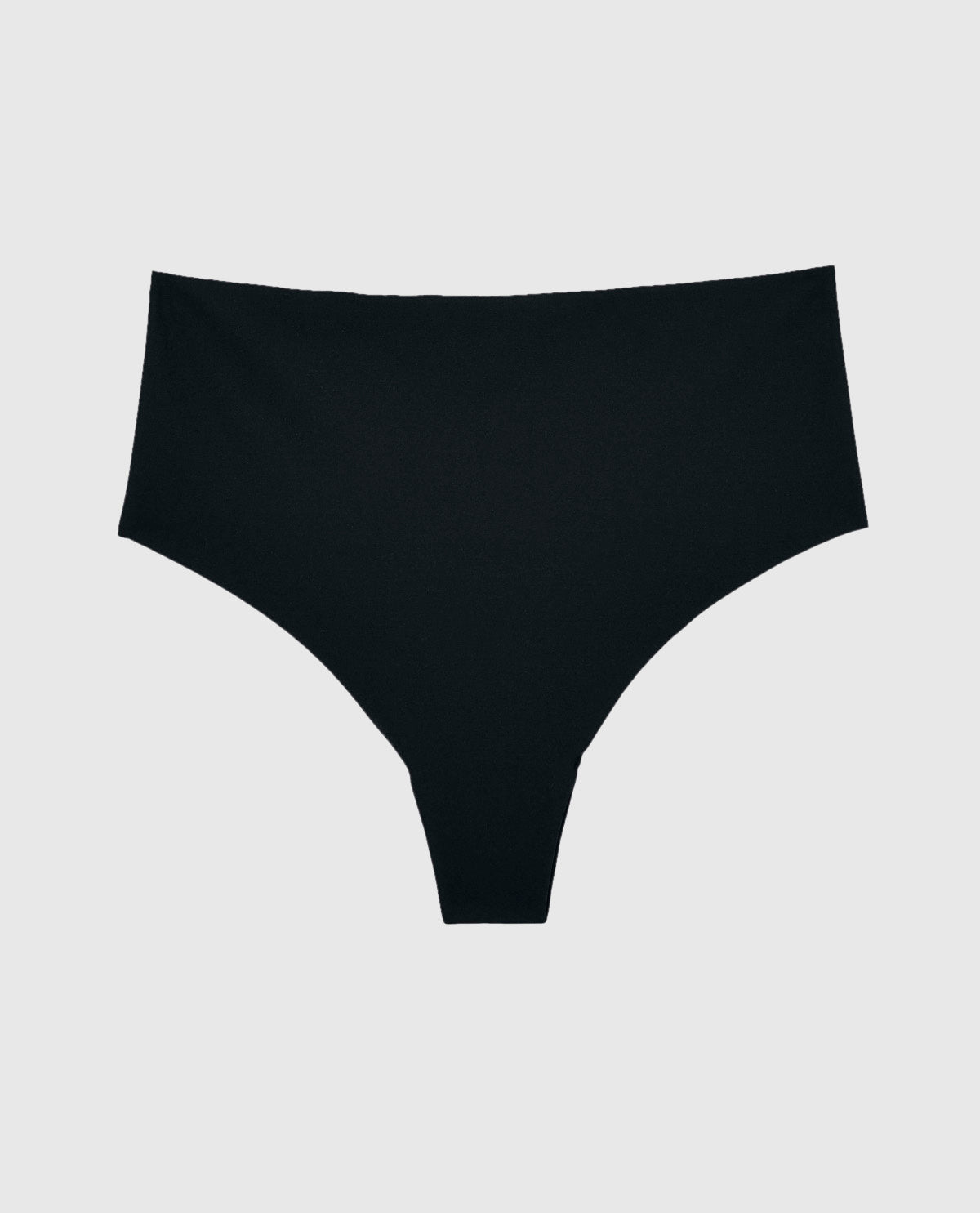 La Senza No Show Invisible High Waist Thong Panty in Tuxedo Black