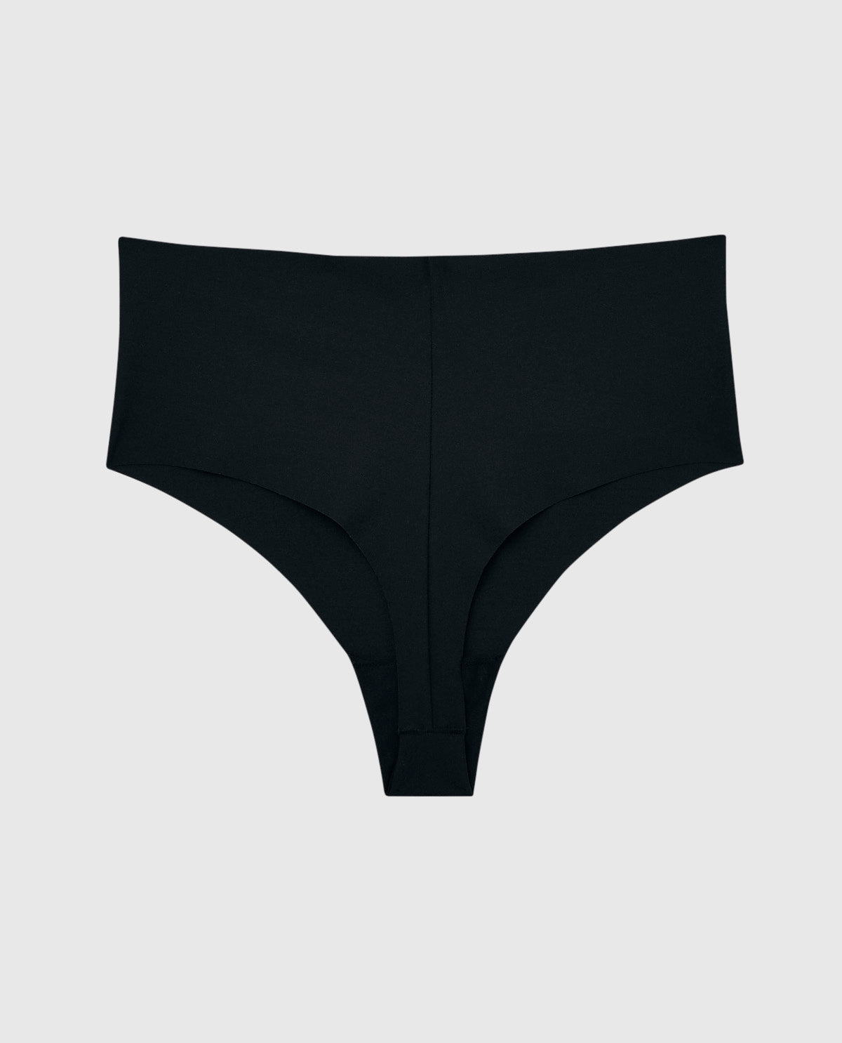 La Senza No Show Invisible High Waist Thong Panty in Tuxedo Black
