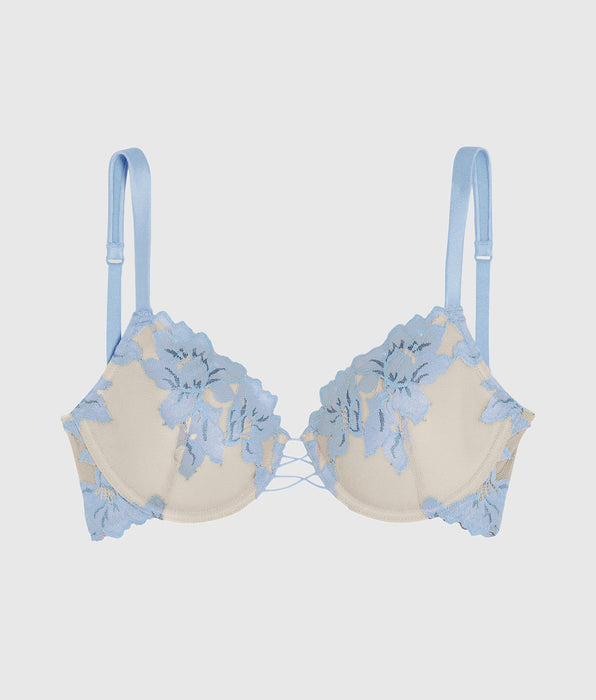 La Senza Lightly Lined Full Coverage Bra with Lace Overlay