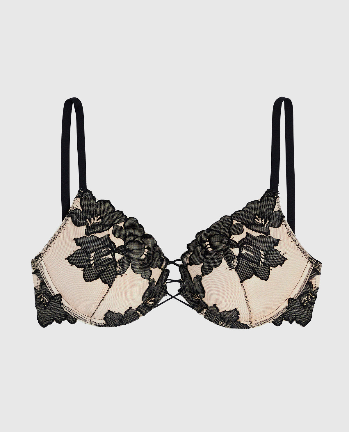 La Senza Up 2 Cup Push Up Bra with Lace Overlay