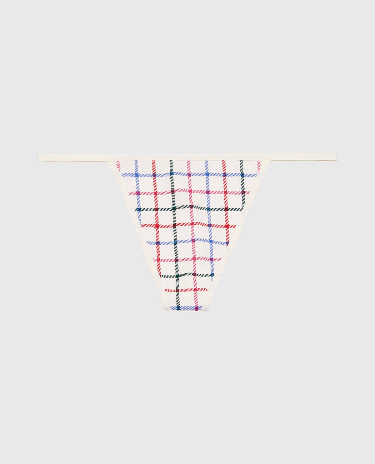 La Senza Cotton G-String Panty in Jingle Plaid