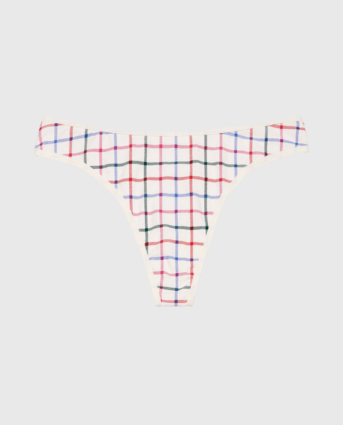 La Senza Cotton Thong Panty in Jingle Plaid