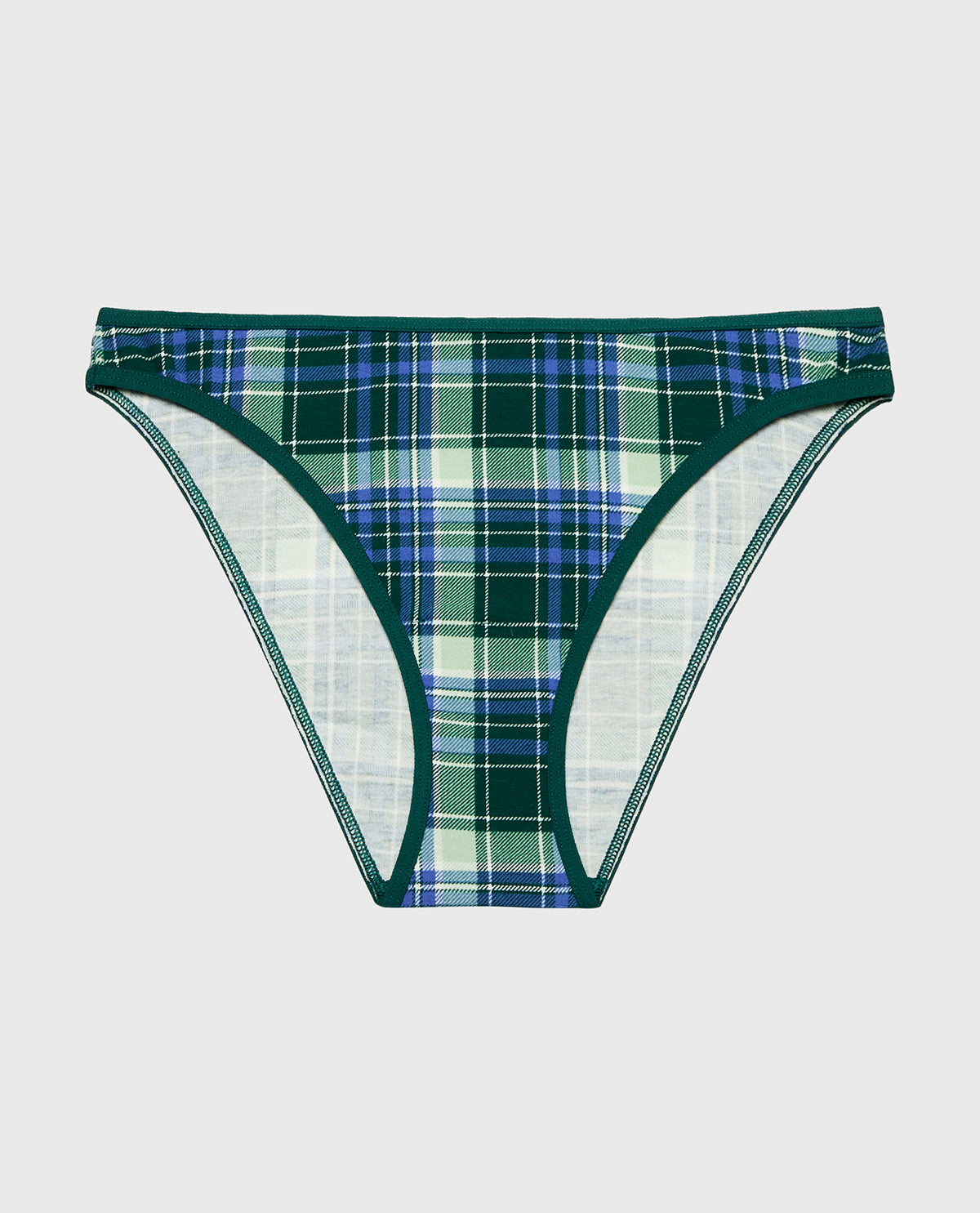 La Senza Cotton Bikini Panty in Evergreen Plaid