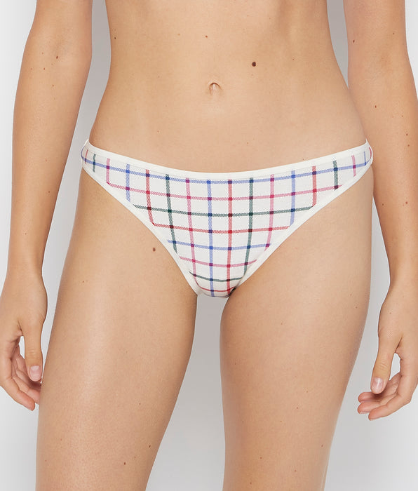 La Senza Cotton Bikini Panty in Jingle Plaid