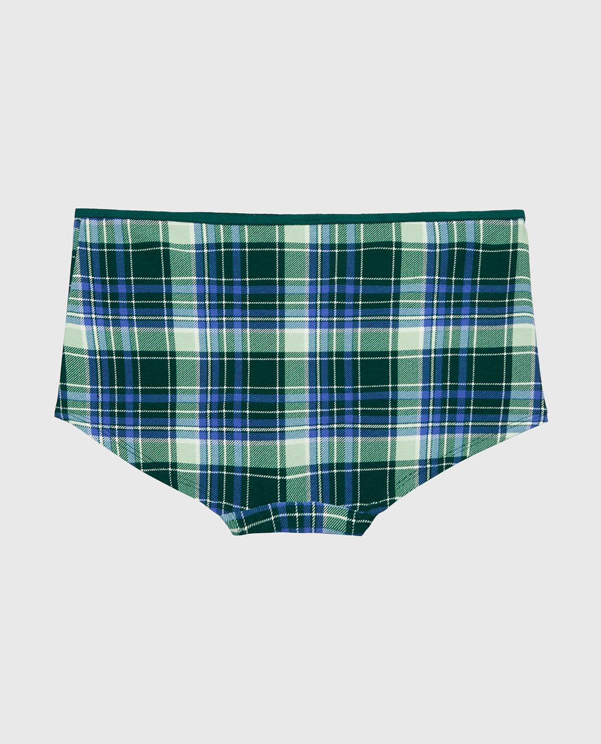 La Senza Culotte garçonne plaid vert profond