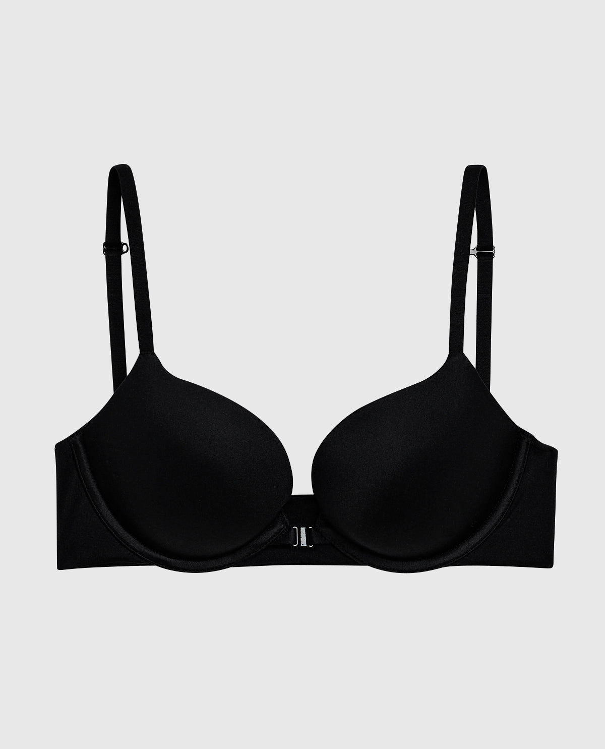 La Senza Push Up Bra with Front Clasp in Black