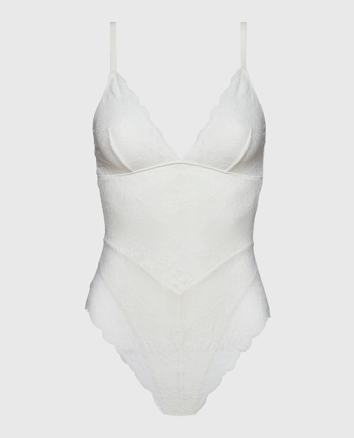 La Senza Smoothing Lace Bodysuit in White