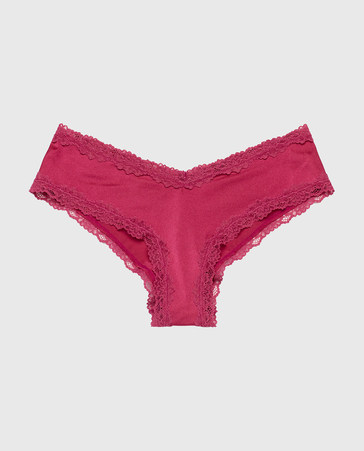 La Senza Cheeky Panty with Lace Trim in Electric Rouge
