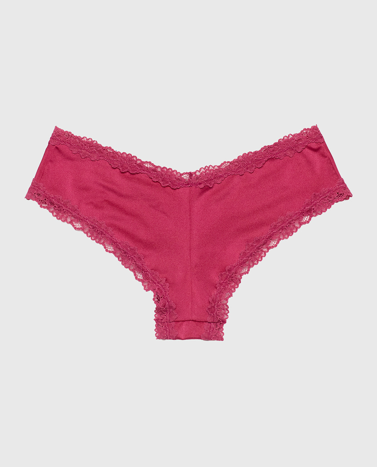 La Senza Cheeky Panty with Lace Trim in Electric Rouge