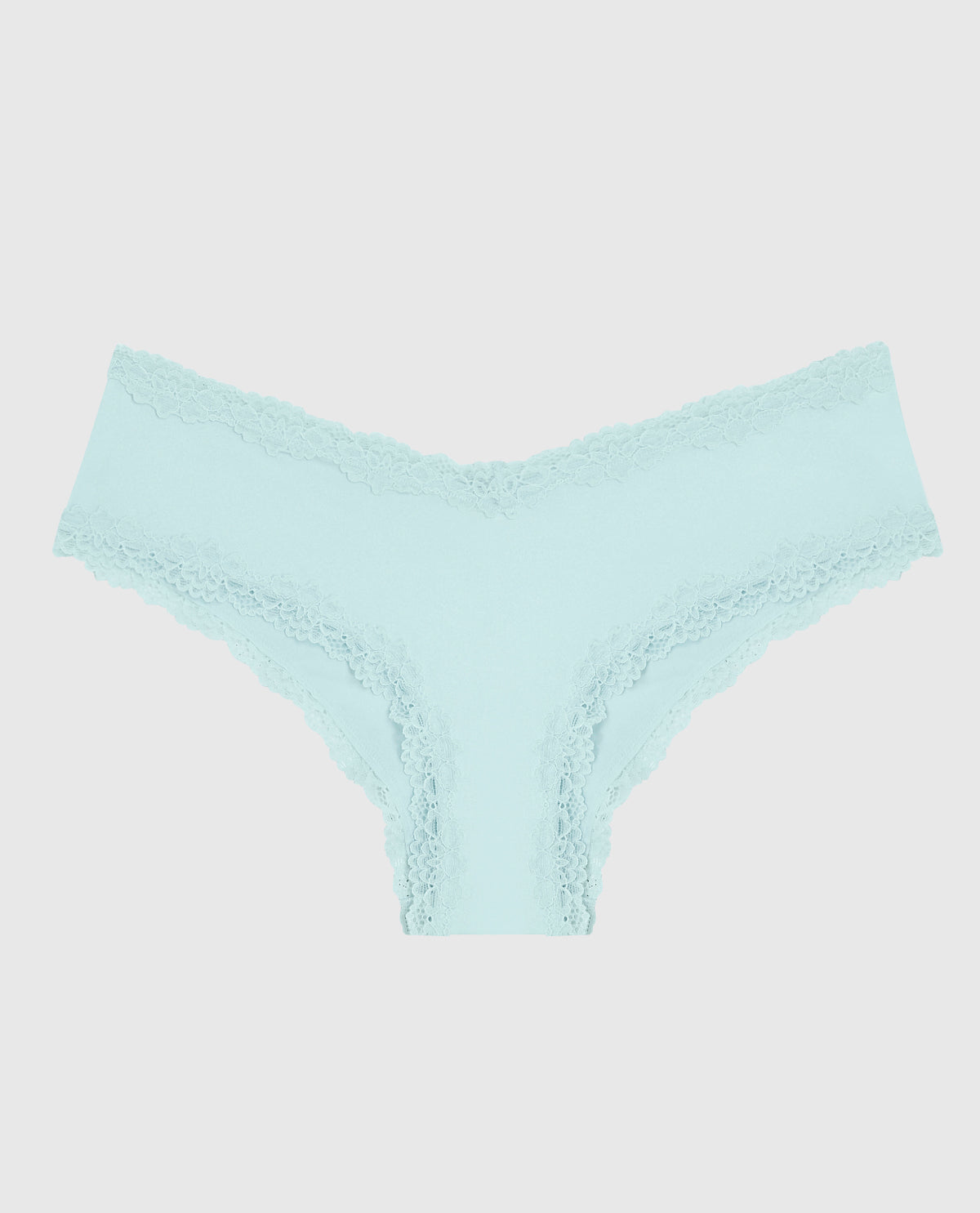 La Senza Cheeky Panty with Lace Trim in Vista Blue