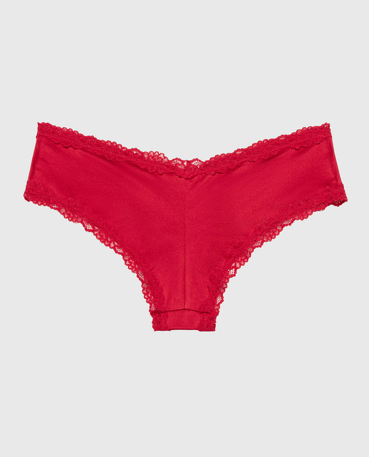 La Senza Culotte Cheeky avec bordure en dentelle cramoisie