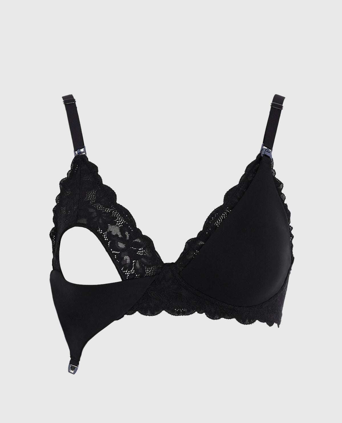 La Senza Nursing Bra with Lace Wing in Black
