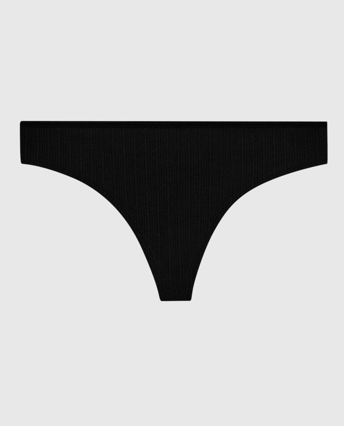 La Senza Ribbed Thong Panty in Black