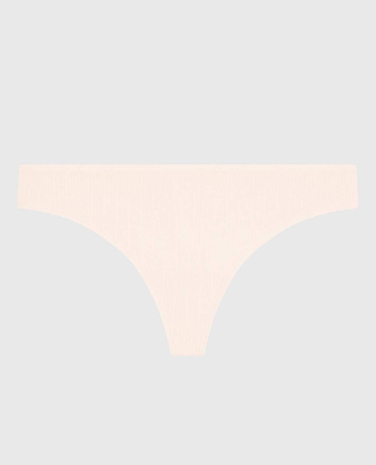 La Senza Ribbed Thong Panty in Ivory Dawn