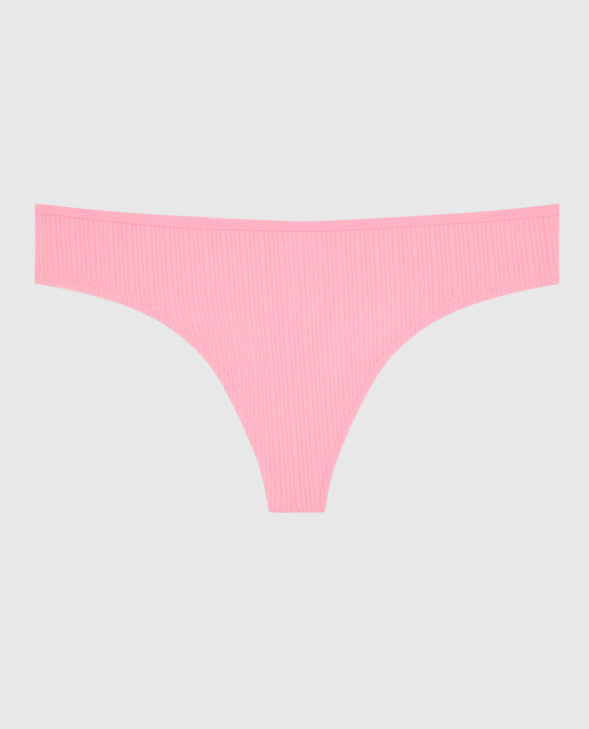 La Senza Ribbed Thong Panty in Make Me Blush