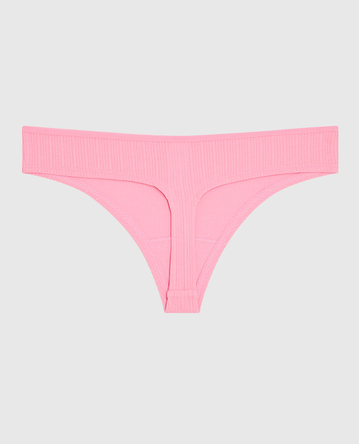 La Senza Ribbed Thong Panty in Make Me Blush