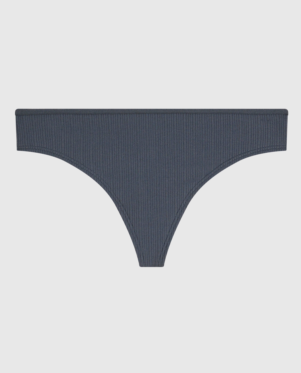 La Senza Ribbed Thong Panty in Stormy Weather