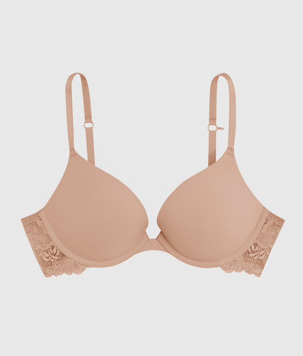 La Senza Push Up Plunge Bra with Lace Wing in Evening Blush