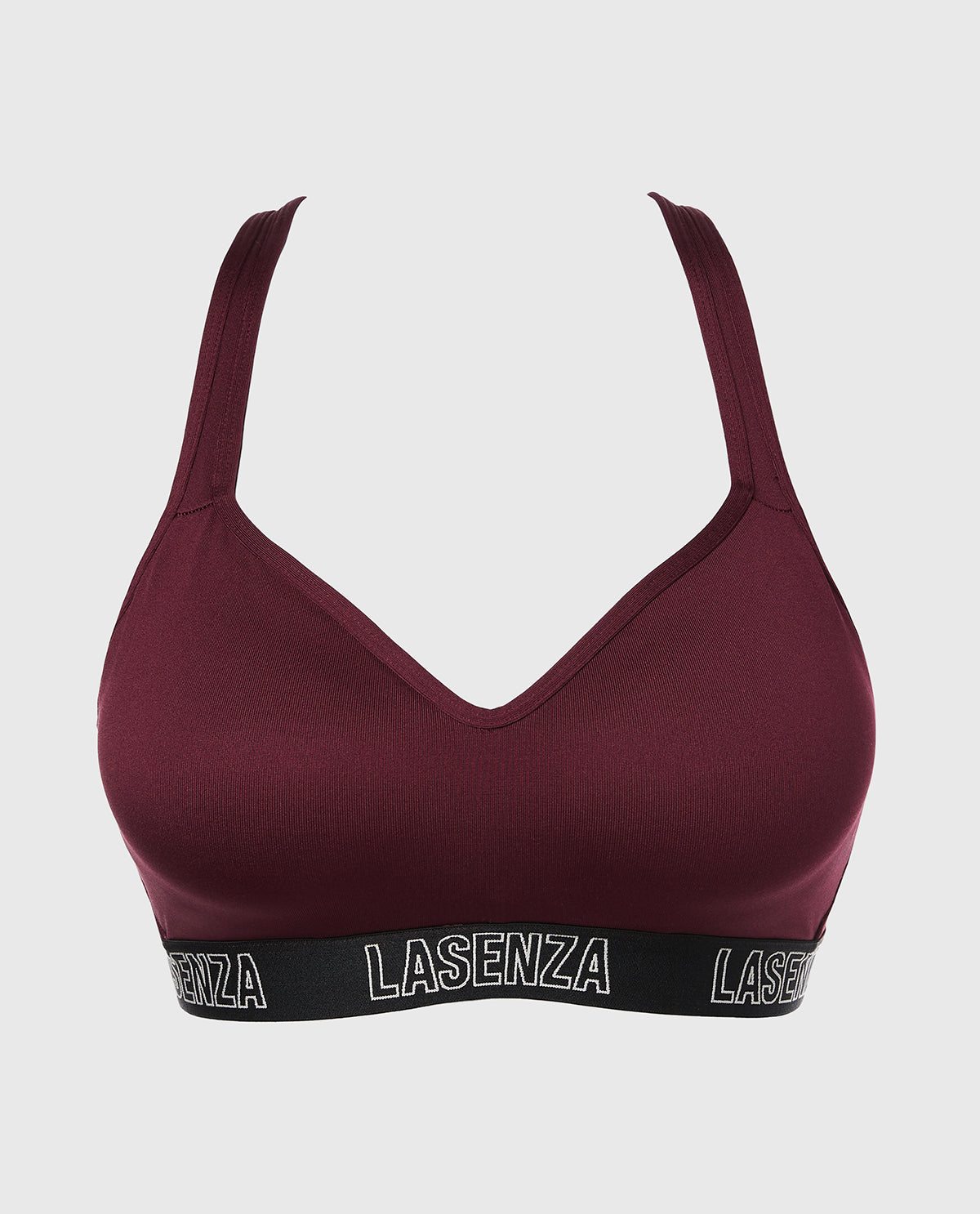 La Senza Medium Impact Logo Sports Bra in Russian Ruby