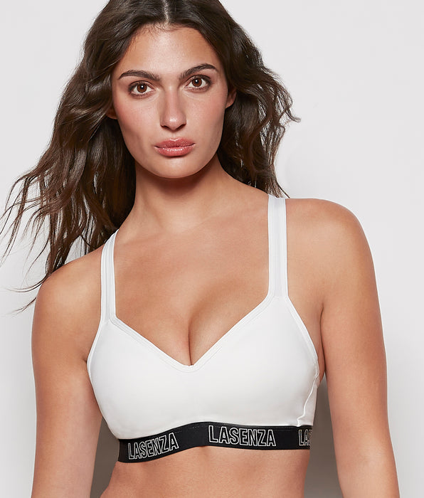 La Senza Medium Impact Sports Bra in Ivory