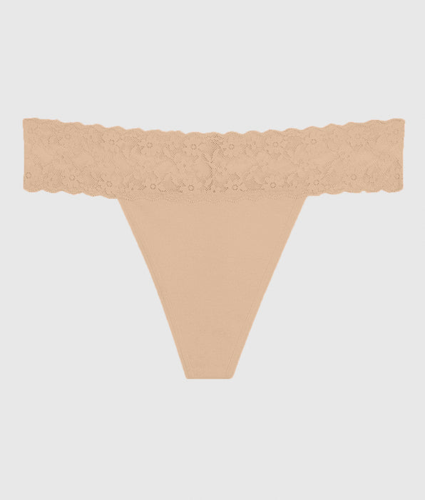 La Senza Culotte string avec bordure en dentelle