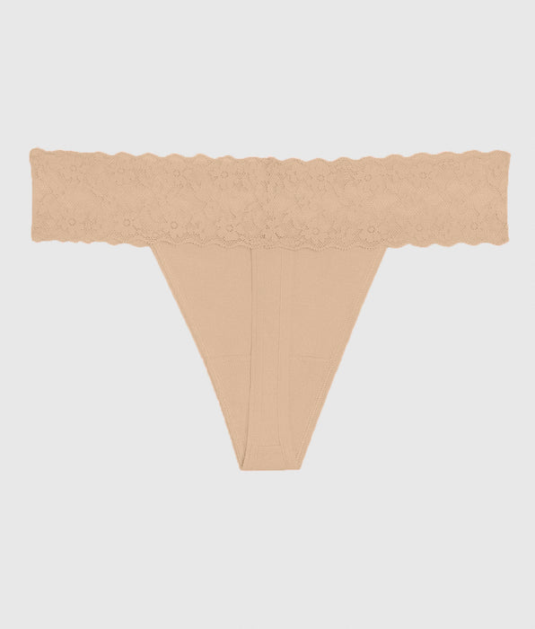 La Senza Culotte string avec bordure en dentelle