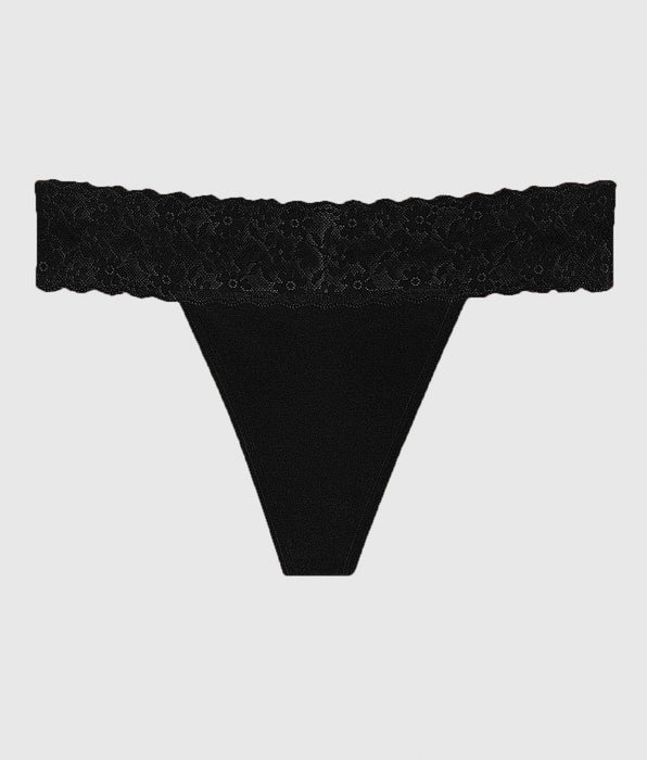 La Senza Culotte string avec bordure en dentelle