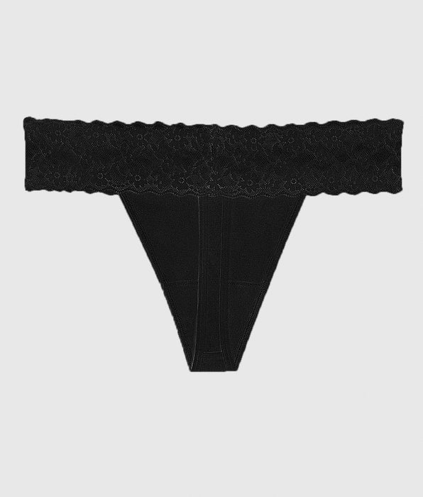 La Senza Culotte string avec bordure en dentelle
