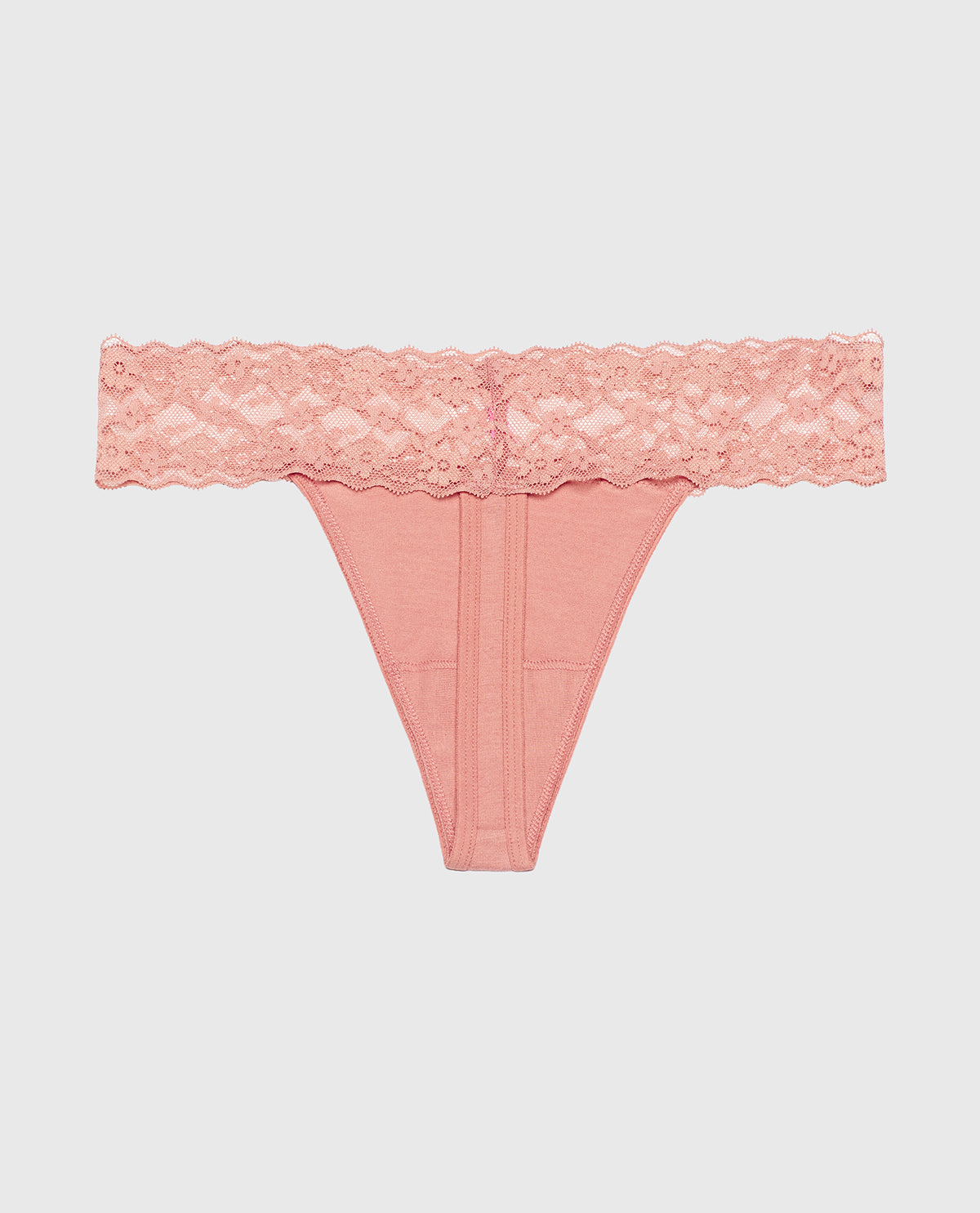 La Senza Culotte string avec bordure en dentelle en Old Rose