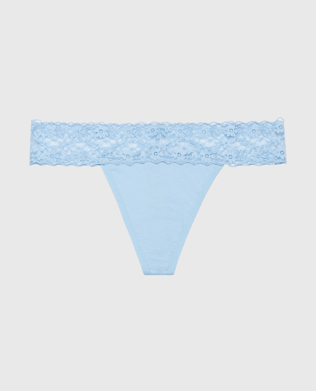 La Senza Thong Panty With Lace Trim in Glacier Lake