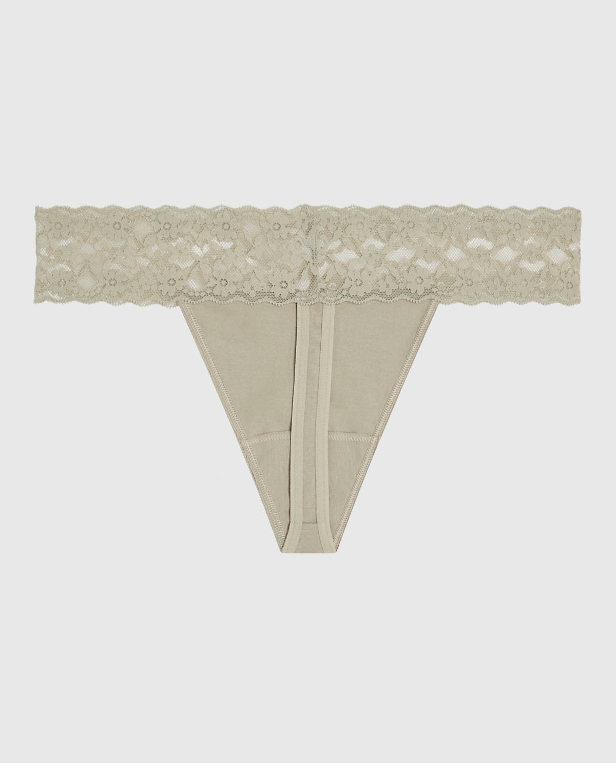 La Senza Tanga avec dentelle gris pierre