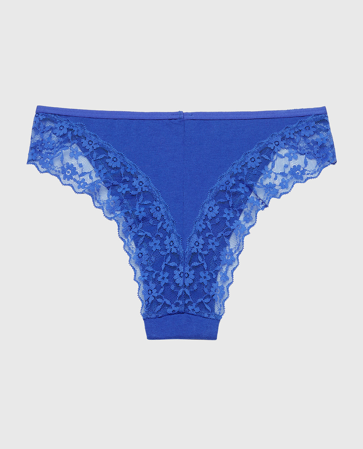 La Senza Cheeky Panty With Lace Trim in Dazzling Blue