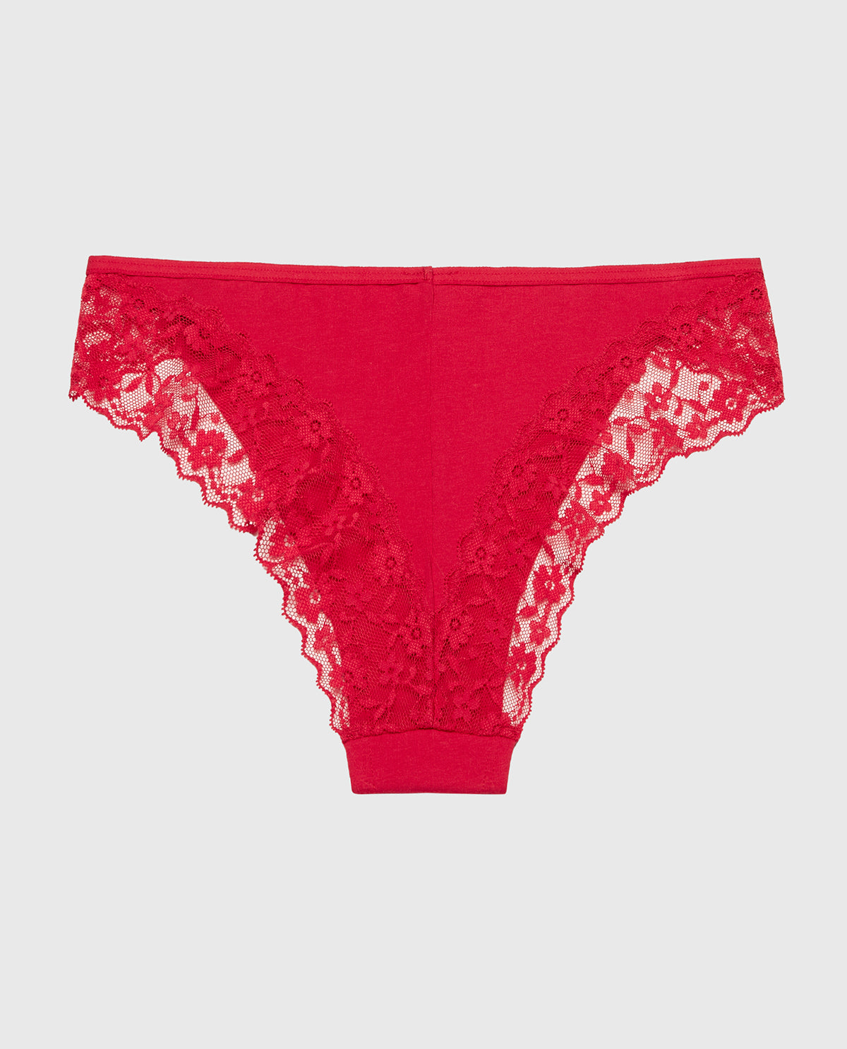 La Senza Cheeky Panty With Lace Trim in Crimson