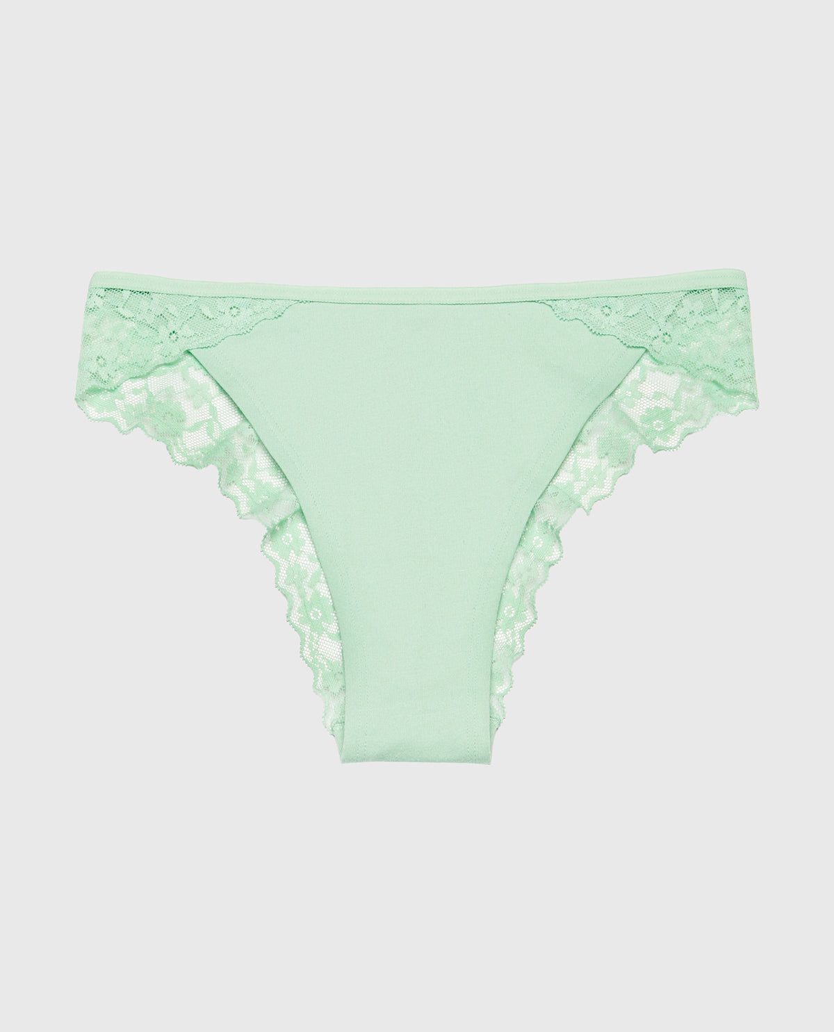 La Senza Cheeky Panty With Lace Trim in Hemlock
