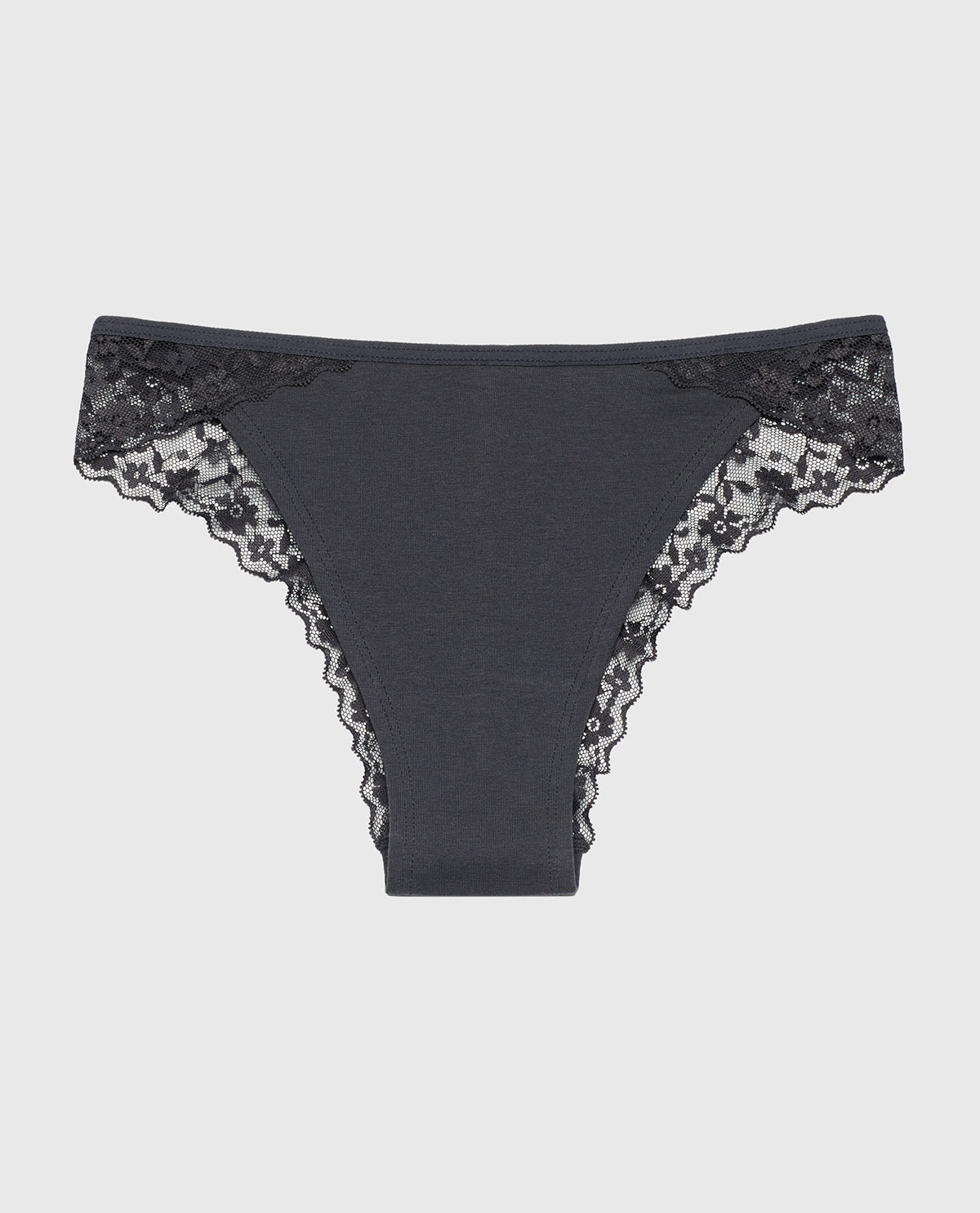 La Senza Culotte espiègle avec bordure en dentelle en ébène