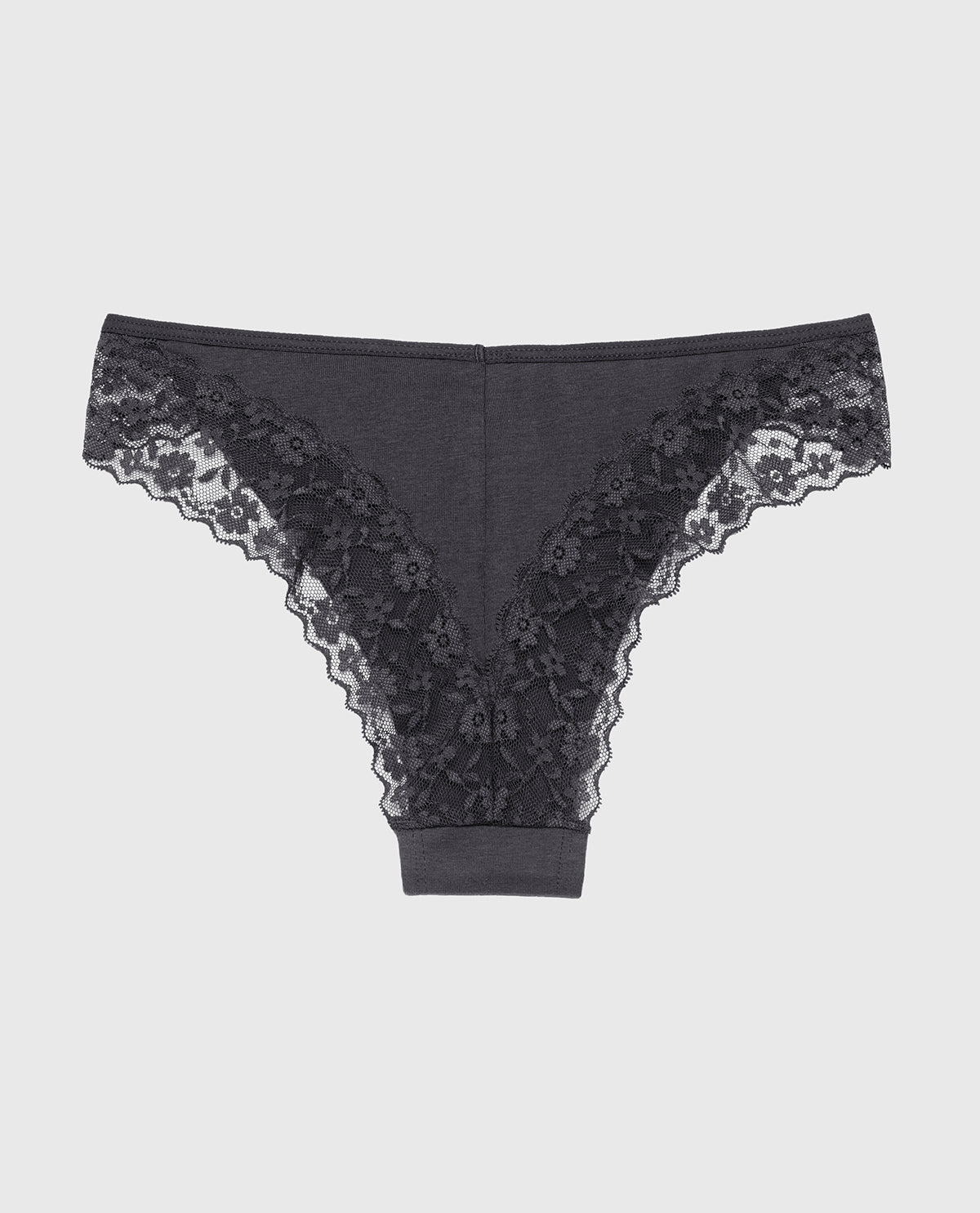 La Senza Culotte espiègle avec bordure en dentelle en ébène
