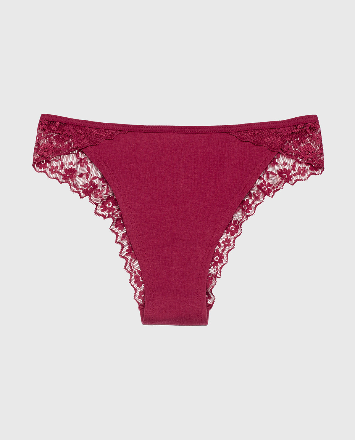 La Senza Culotte espiègle avec bordure en dentelle en beaujolais