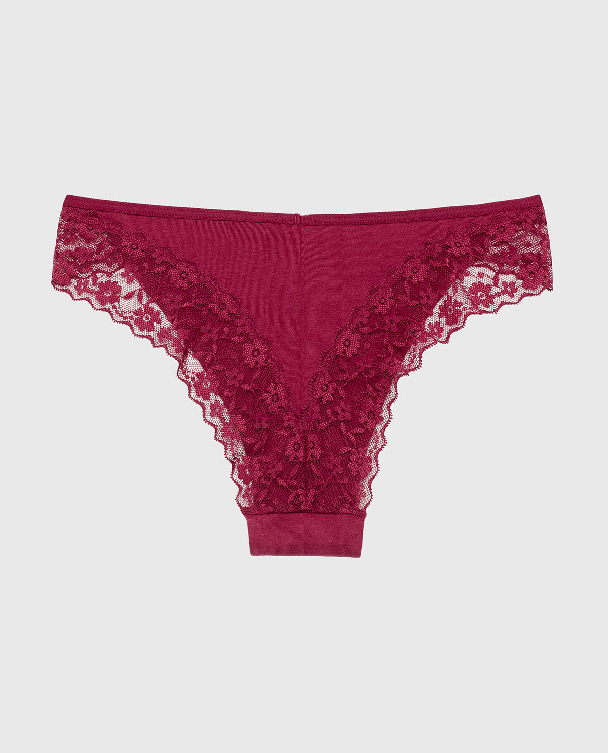 La Senza Culotte espiègle avec bordure en dentelle en beaujolais